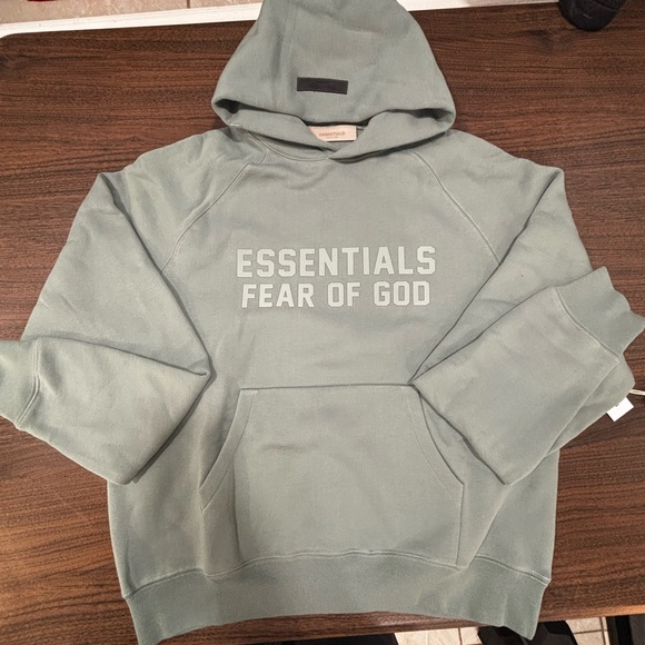 Essentials Men's Sage Green Hoodie